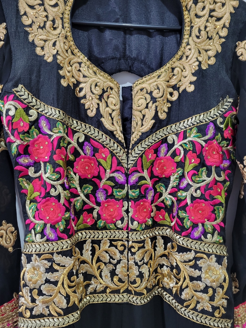 New Boho Anarkali Embroidered & Beaded Tunic Kurta Top XS/S - Picture 7 of 13